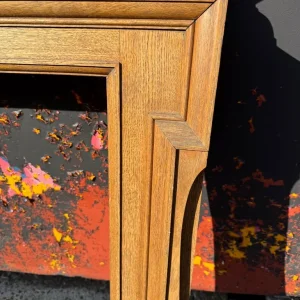 Solid wood vintage fireplace surround - Image 4