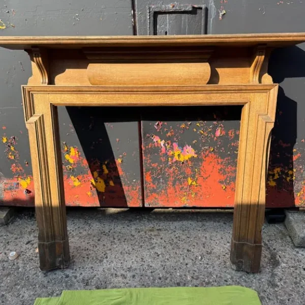 Solid wood vintage fireplace surround