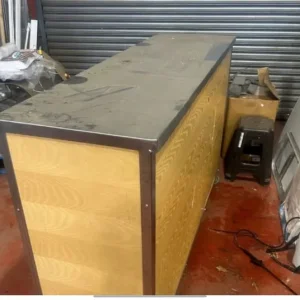 72” stainless steel bar with shelf and castors - Image 2