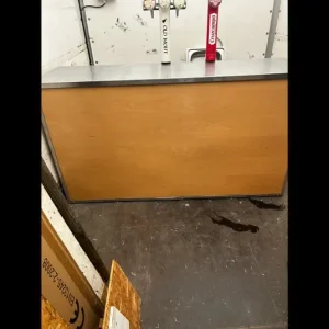 72” stainless steel bar with shelf and castors - Image 7