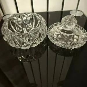 Antique early 20th century pressed glass sugar bowl - Image 2