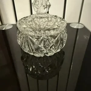 Antique early 20th century pressed glass sugar bowl