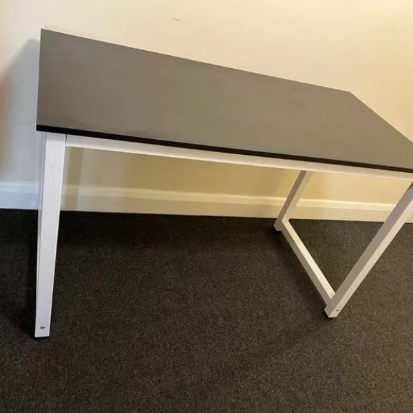 office desk table rectangle black and white