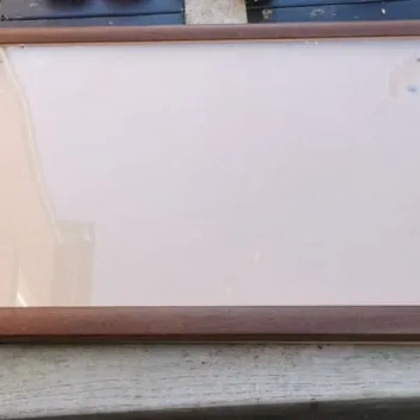 Hindged, covered notice board