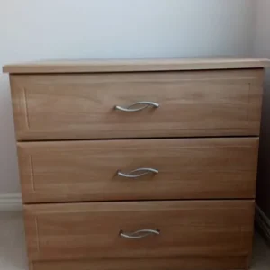 Chest of drawers and bedside cabinet