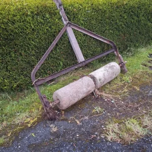 Antique concrete roller