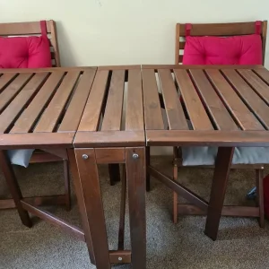 Ikea garden table and chairs with cushions - Image 2