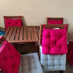 Ikea garden table and chairs with cushions - Image 5