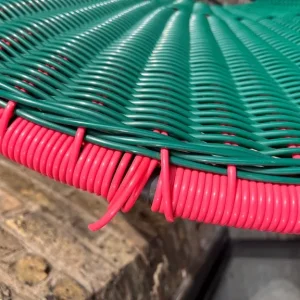 Garden bench in green black red - Image 2