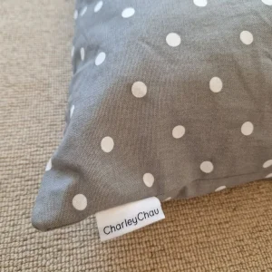 Grey Polka Dot Dog Crate Mattress and Bumper - Image 3