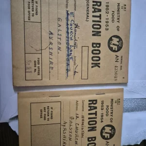 Ration books and leather holder - Image 2