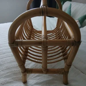 VINTAGE BAMBOO / CANE MAGAZINE RACK - Image 3