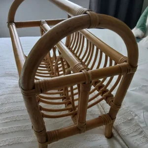 VINTAGE BAMBOO / CANE MAGAZINE RACK - Image 4