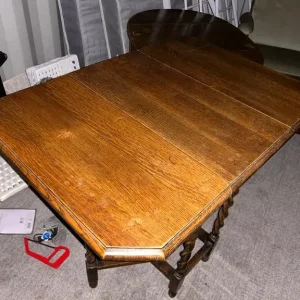 Armchair, stool, shelf tables set