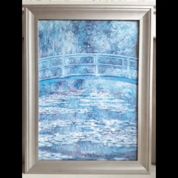 Claude Monet Bridge over a Pond of Water Lilies Framed Print