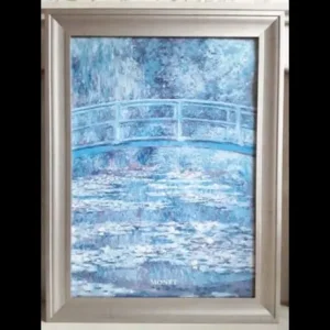 Claude Monet Bridge over a Pond of Water Lilies Framed Print