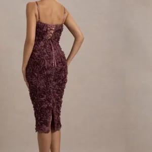 BNWT Dress Size 12 Left Romantic Dark Mauve - Image 6