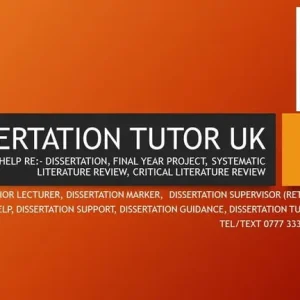 Dissertation Tutor and Structure Help