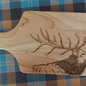 Laser Engraved Natural Solid Wood Chopping Board