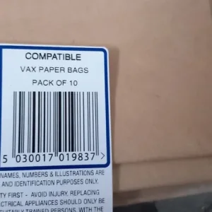 Vax Hoover 6131 paper bags - Image 2