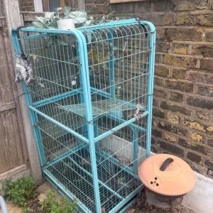 Large Outdoor Pet Enclosure – Rare Light Blue, Multiple Levels - Image 3