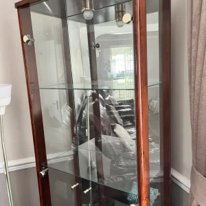 Large Wooden and Glass Cabinet - Image 2