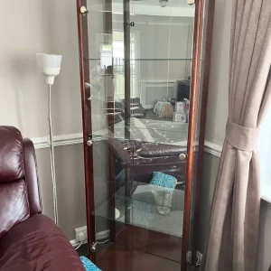 Large Wooden and Glass Cabinet