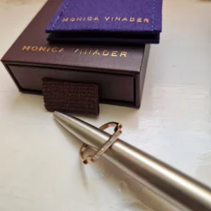 Monica Vinader rose gold diamond ring - Image 3