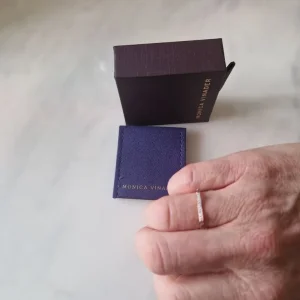 Monica Vinader rose gold diamond ring - Image 4