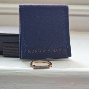 Monica Vinader rose gold diamond ring