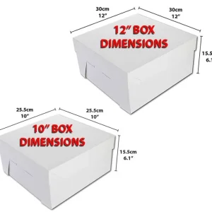 227 NEW WHITE CAKE BOXES WITH LIDS - Image 2