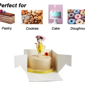 227 NEW WHITE CAKE BOXES WITH LIDS - Image 3