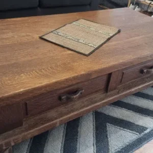 Solid oak coffee table 140x70 cm