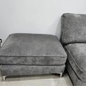 Grey L shaped corner sofa - Image 4