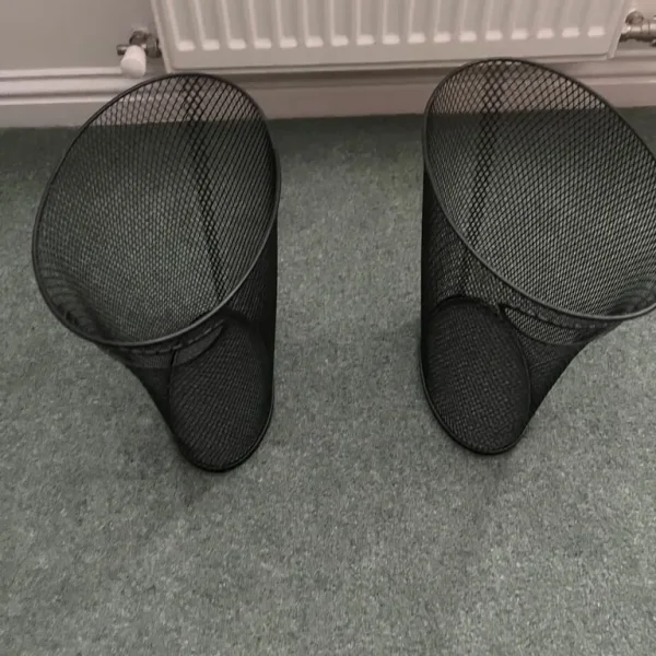 2 new Umbra black mesh waste paper bins