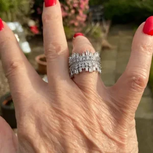 Heavy CZ dress ring, size P/Q - Image 7