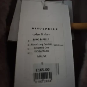 Rino & Pelle Kiora Mauve Faux Fur Coat Size 8 - Image 8