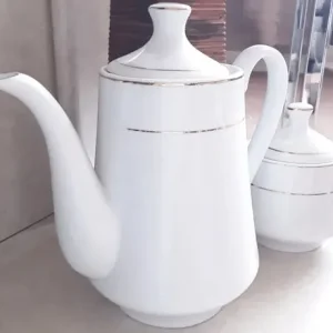 Royal Collection White Large Teapot and Sugar Pot - Image 2