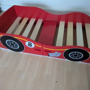 Racing car bed with mattress