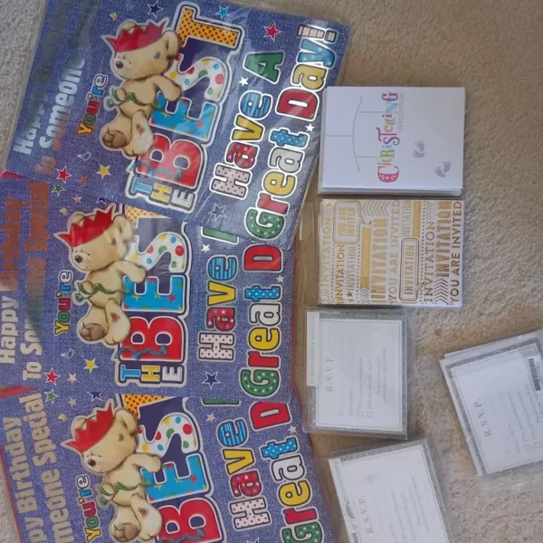 Bundle of birthday and invitation cards