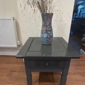 Coffee table with drawer, natural slate finish - Image 3