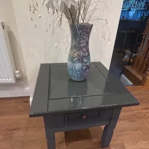 Coffee table with drawer, natural slate finish - Image 4