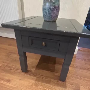 Coffee table with drawer, natural slate finish - Image 5