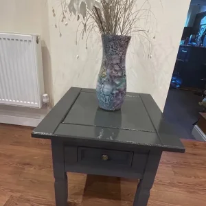 Coffee table with drawer, natural slate finish