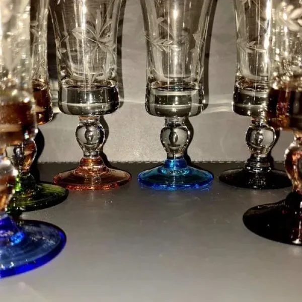 Vintage 1970 liqueur glasses