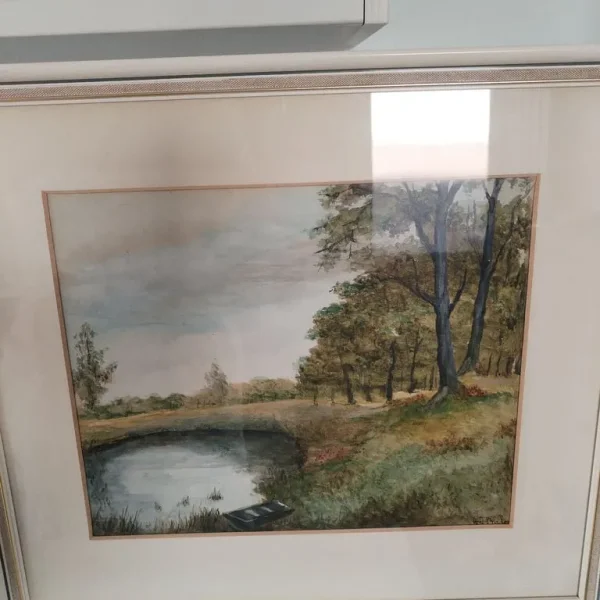 Framed watercolour by AJ Blades