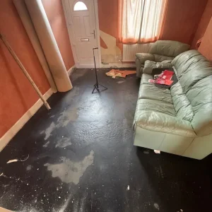 FREE 3 SEAT LEATHER SOFA AND ARMCHAIR LIGHT GREEN