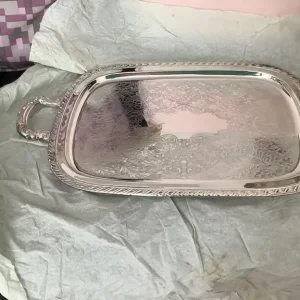 Vintage Silver Plated Tray and Accessories