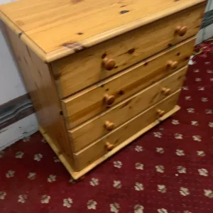 Pine chest of 4 drawers - Image 5