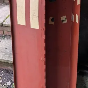 Vintage Metal Gun Cabinet with Two Padlocks - Image 3
